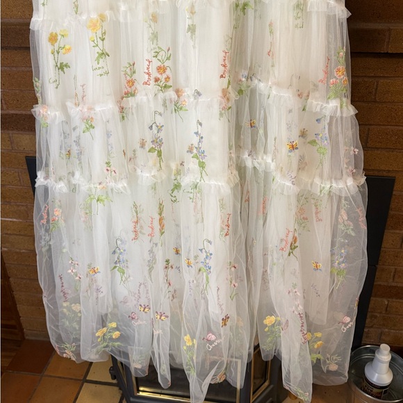 NWT JessaKae White Dress with Colorful Floral Embroidery - Picture 5 of 9